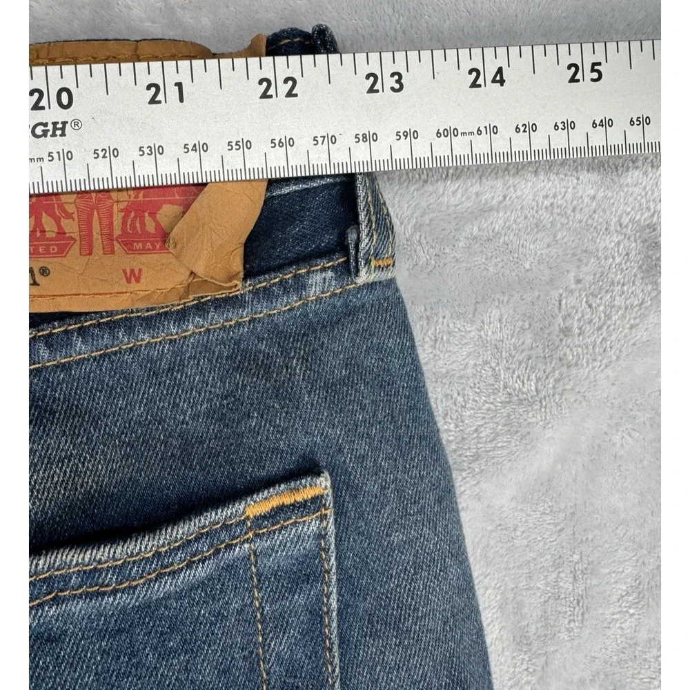 Levi's 501 Original Button Fly Straight Denim Jeans Strech Men's 46x34 (32